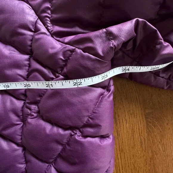 PATAGONIA Goose Down Sweater Jacket Womens XL Purple Puffer Winter Coat Warm - Picture 13 of 15